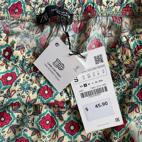 Zara Pull On High Waist Wide Leg Flowy Pants NWT - Picture 8 of 8